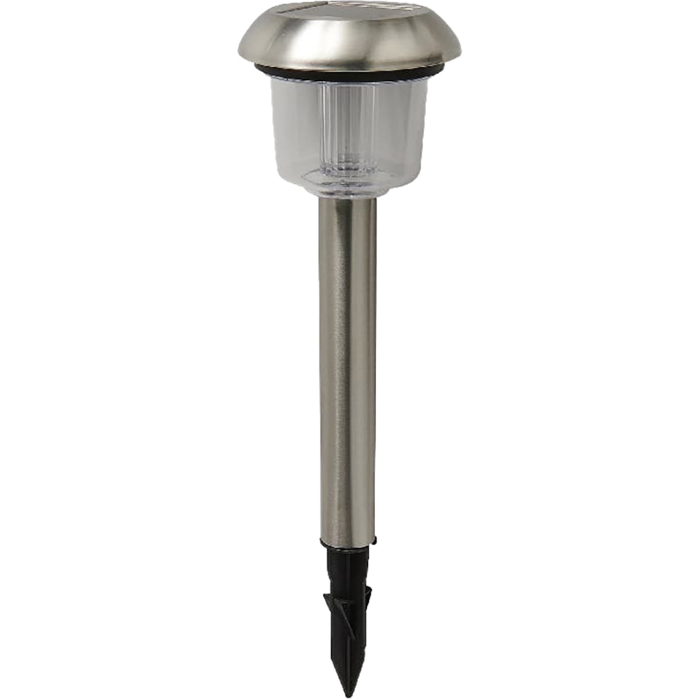 Lampa solara LED RGB, 0.02 W, 39.3 cm, otel inoxidabil, argintiu