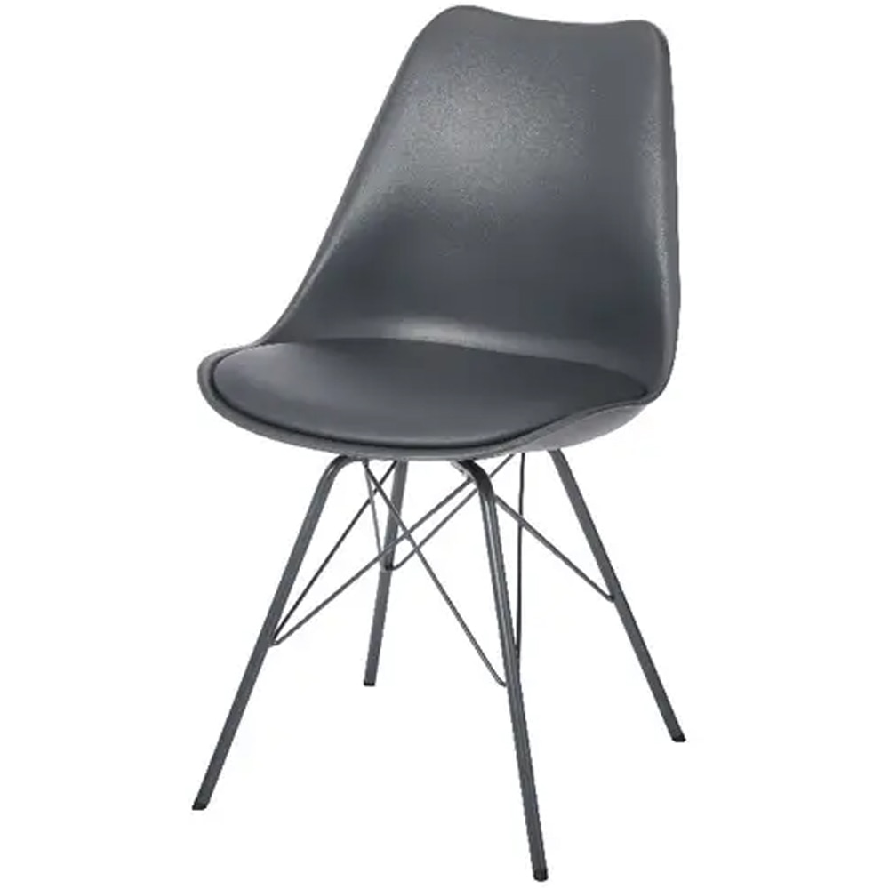 Scaun bar GOODHOME, 84cm, gri inchis