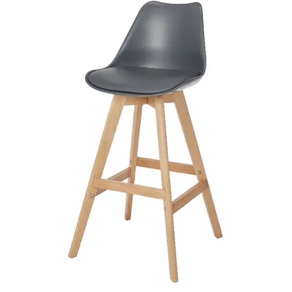 Scaun bar GOODHOME Pitaya, 100.5cm, gri inchis