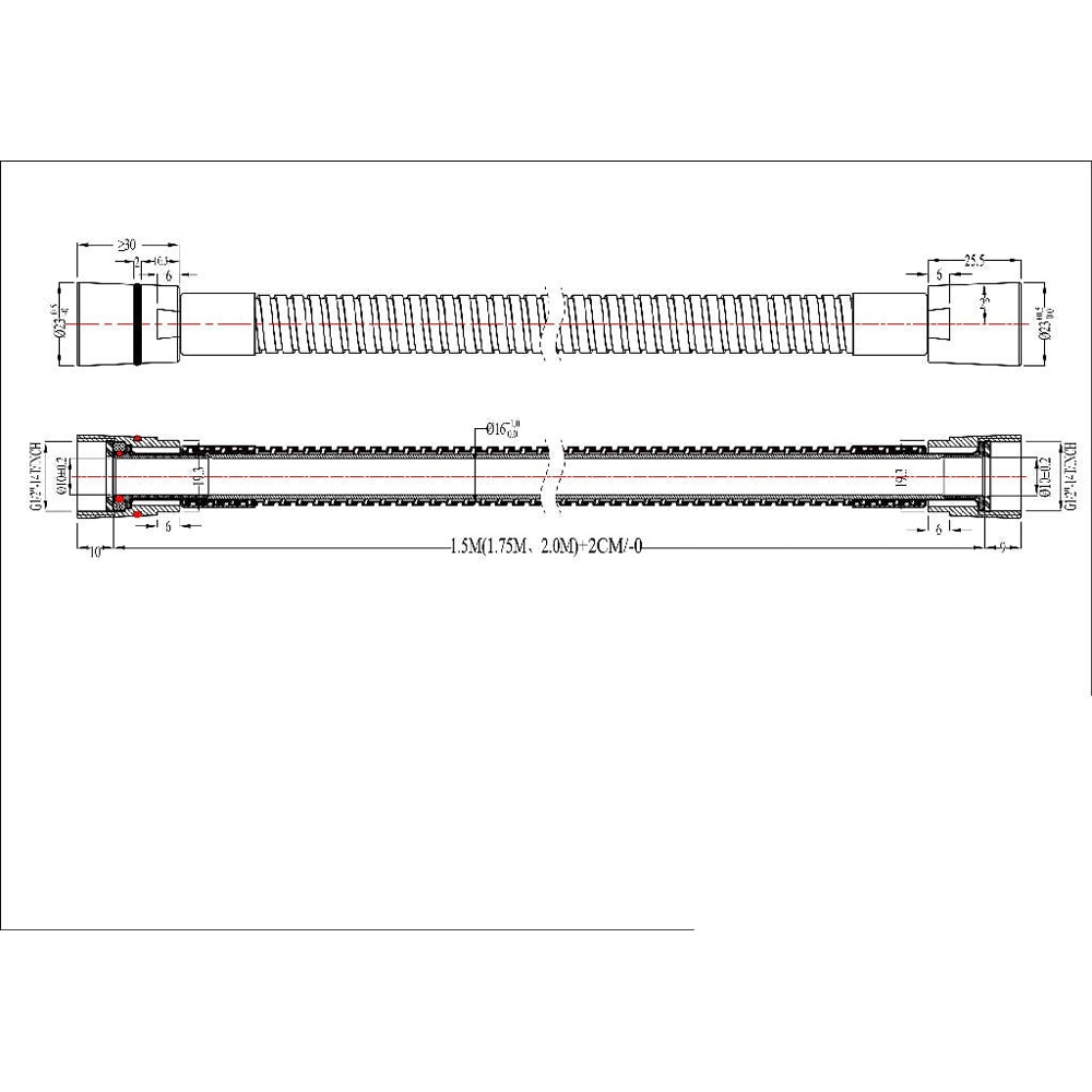 Furtun de dus GOODHOME 100855624, 1.75 m, argintiu