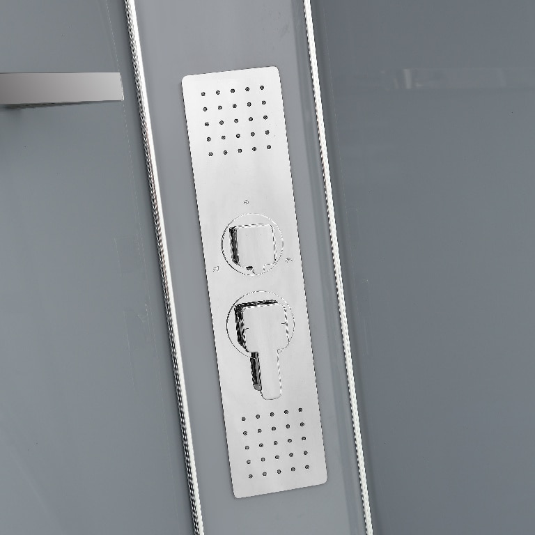 Cabina dus hidromasaj, joasa, semirotunda, 90 x 90 x 220 cm  GoodHome Beloya