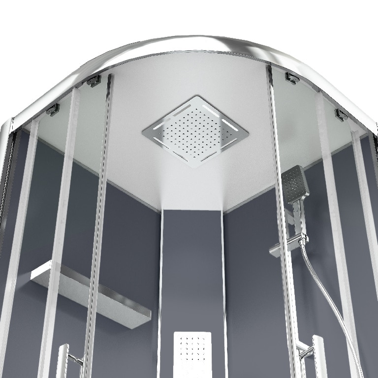 Cabina dus hidromasaj, joasa, semirotunda, 90 x 90 x 220 cm  GoodHome Beloya