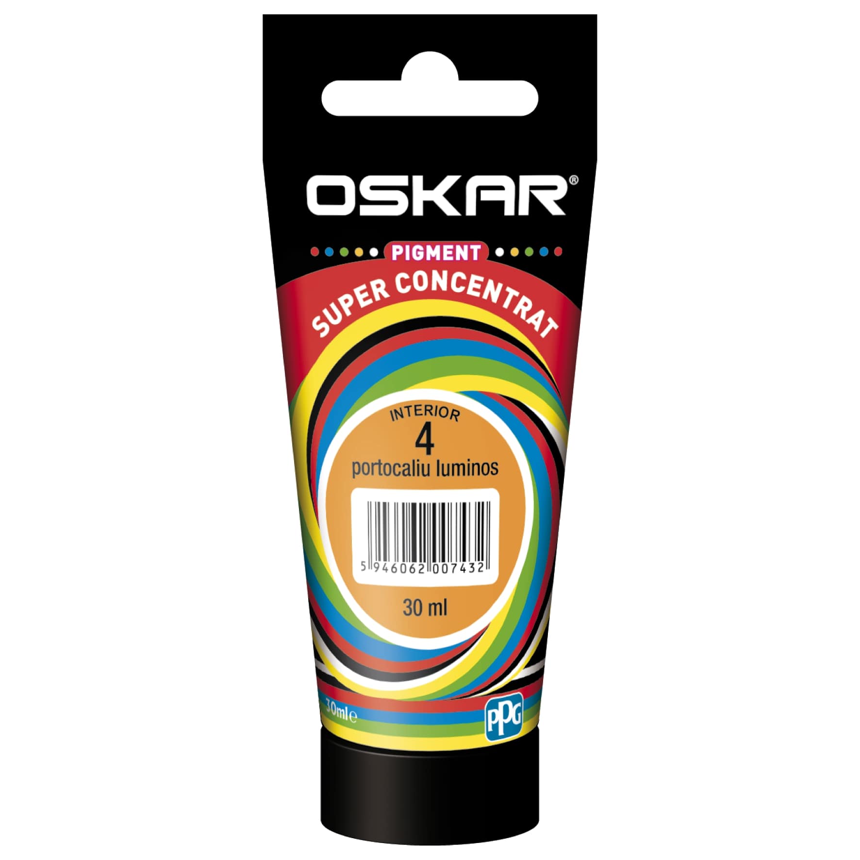 Colorant PPG Oskar 4, culoare portocaliu luminos, 30 ml 
