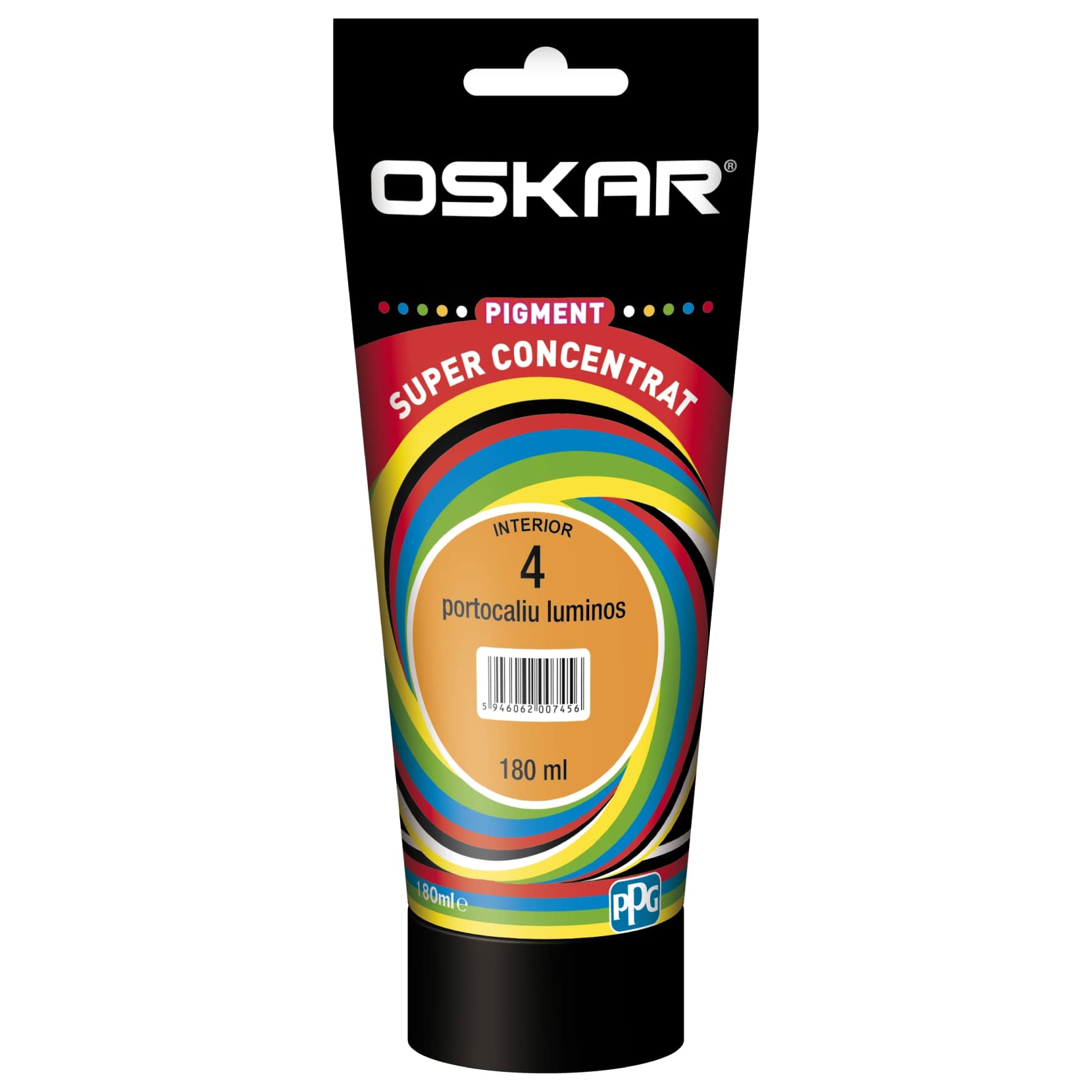 Colorant PPG Oskar 4, culoare portocaliu luminos, 180 ml 