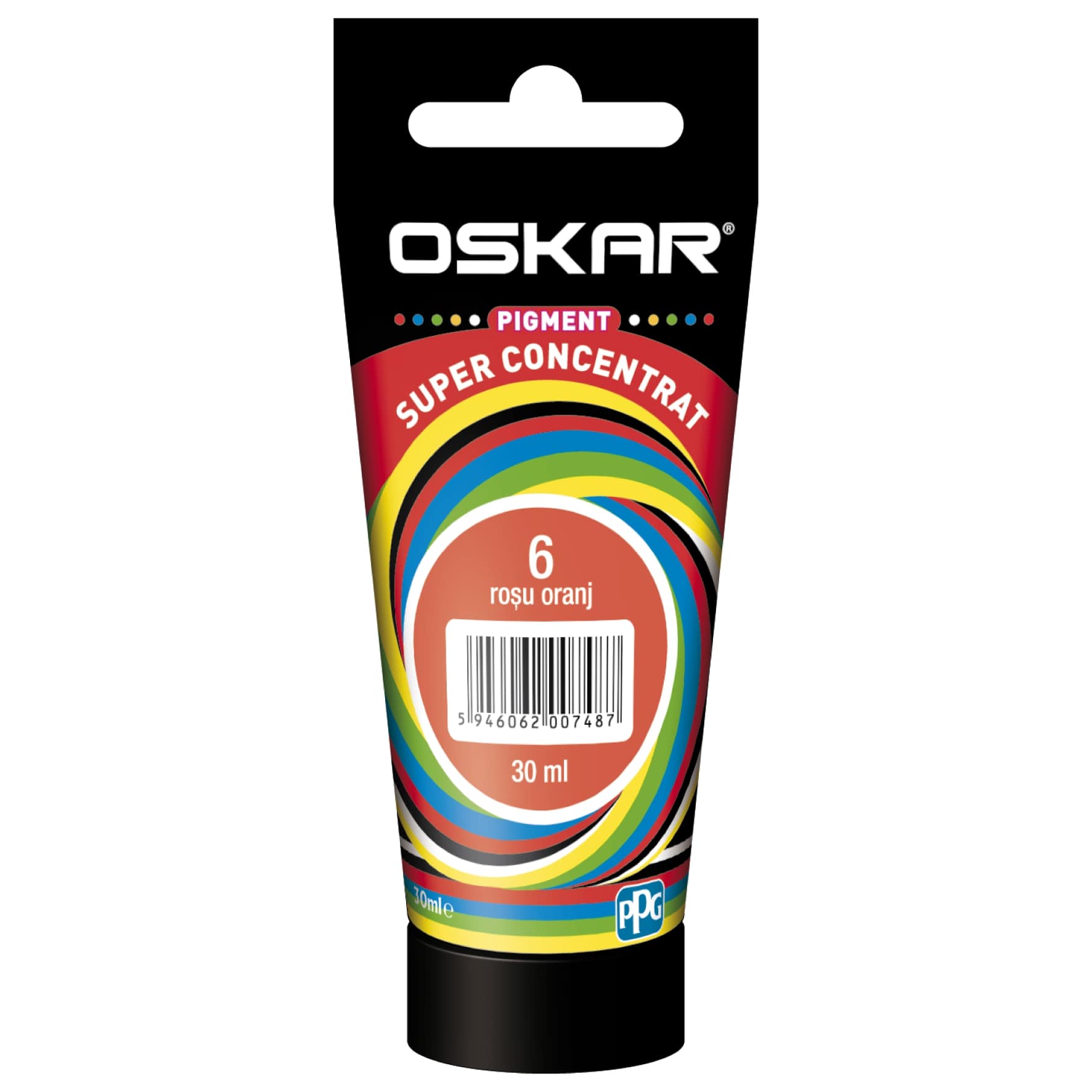 Colorant PPG Oskar 6, culoare rosu-orange, 30 ml 