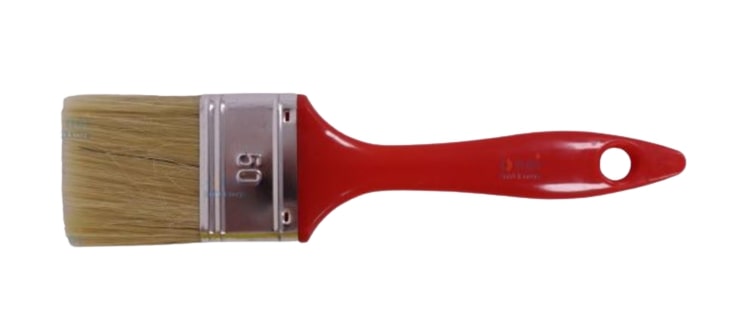 Pensula plata pentru vopsit, 50 mm, maner rosu