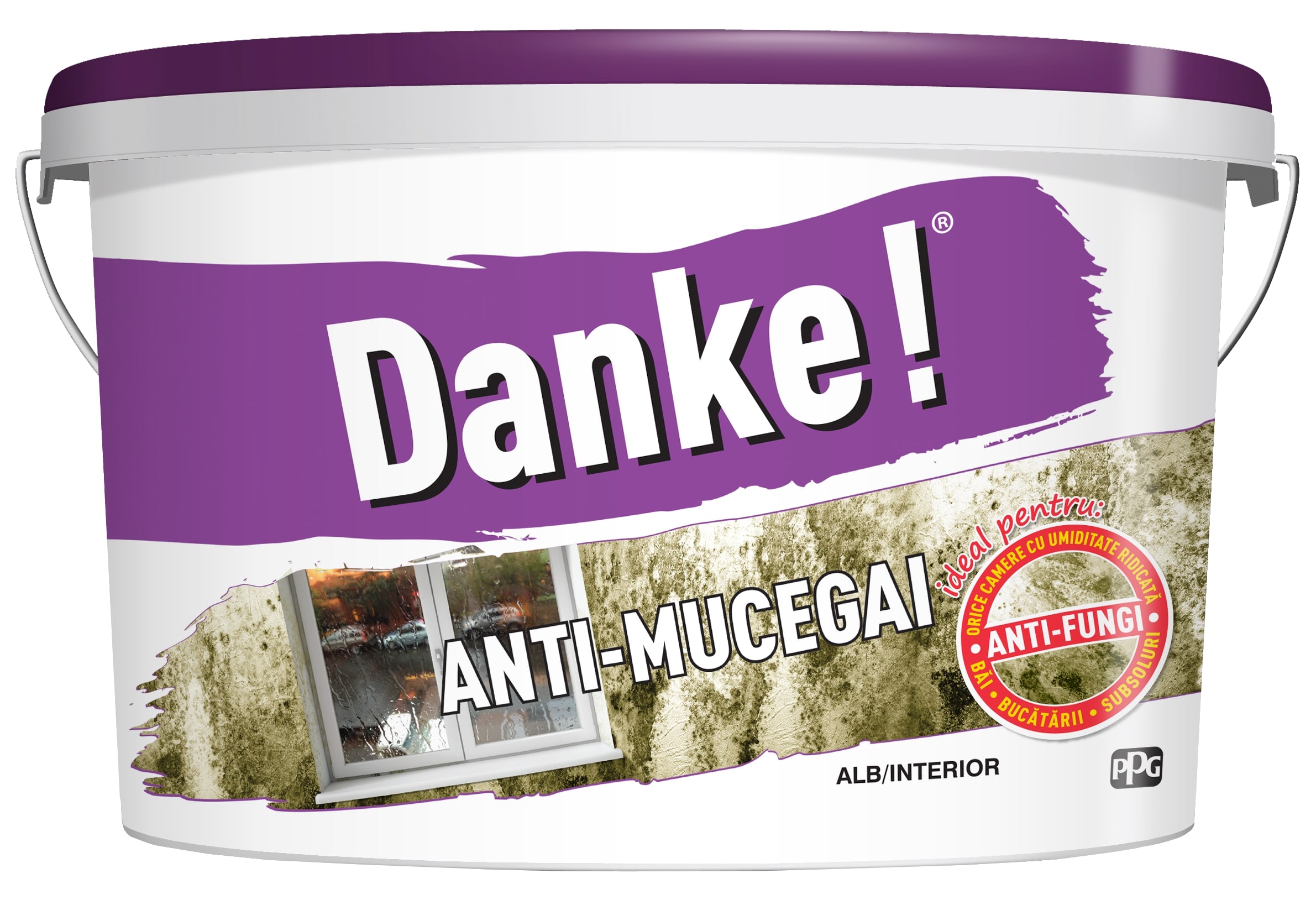 Vopsea lavabila Danke Anti-mucegai, alb, 4 L, Interior