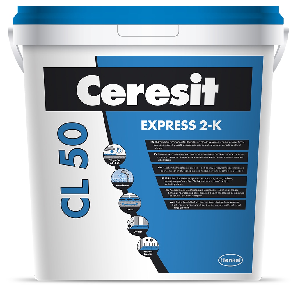 Hidroizolatie bicomponenta CERESIT Henkel, CL 50, gri