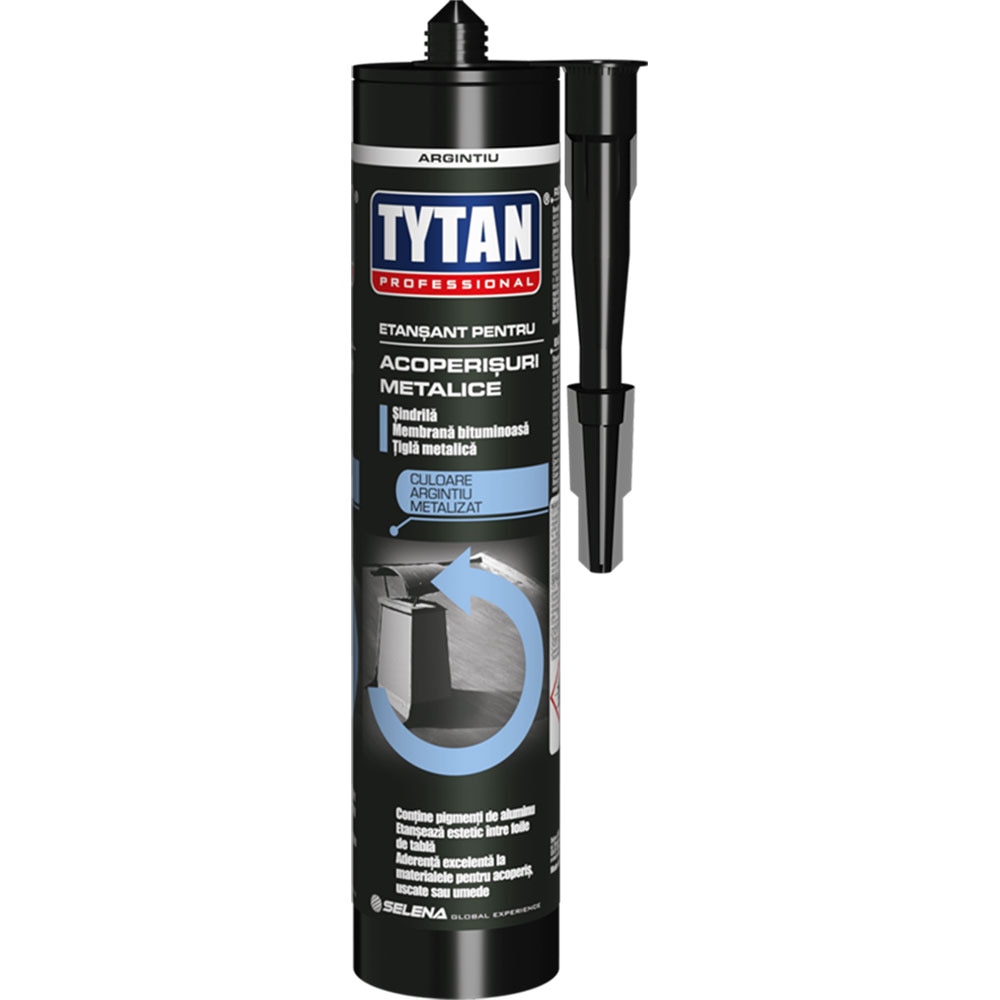Etansant acoperis metalic TYTAN PROFESSIONAL, aplicare pistol, gri, 280 ml