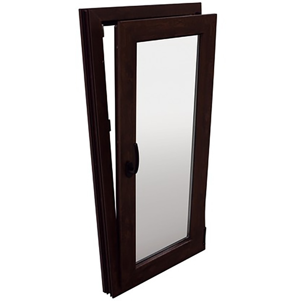 Fereastra termopan FENSTERWELT, PVC, 6 camere, 56 x 116 cm, deschidere oscilobatanta stanga, nuc
