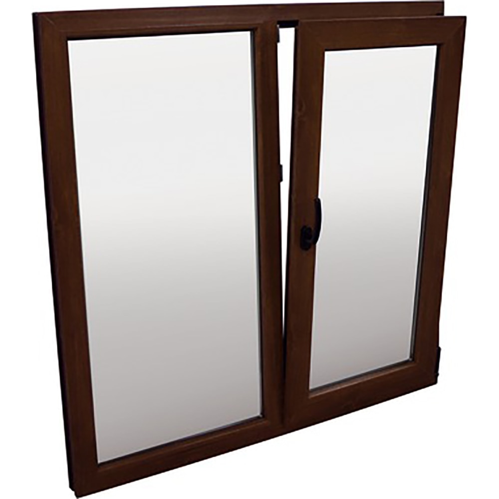 Fereastra termopan FENSTERWELT, PVC, 6 camere, 136 x 116 cm, deschidere oscilobatanta stanga, nuc