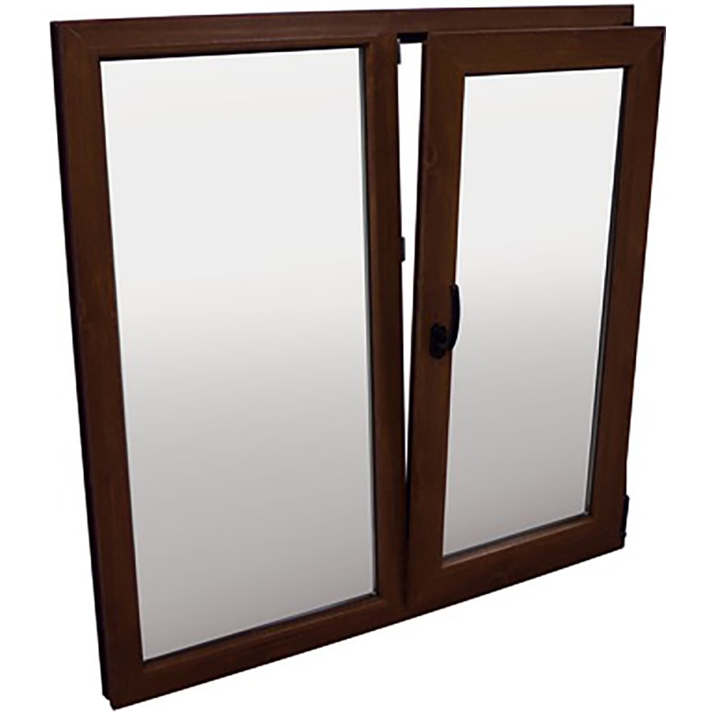 Fereastra termopan FENSTERWELT, PVC, 6 camere, 136 x 116 cm, deschidere oscilobatanta dreapta, nuc