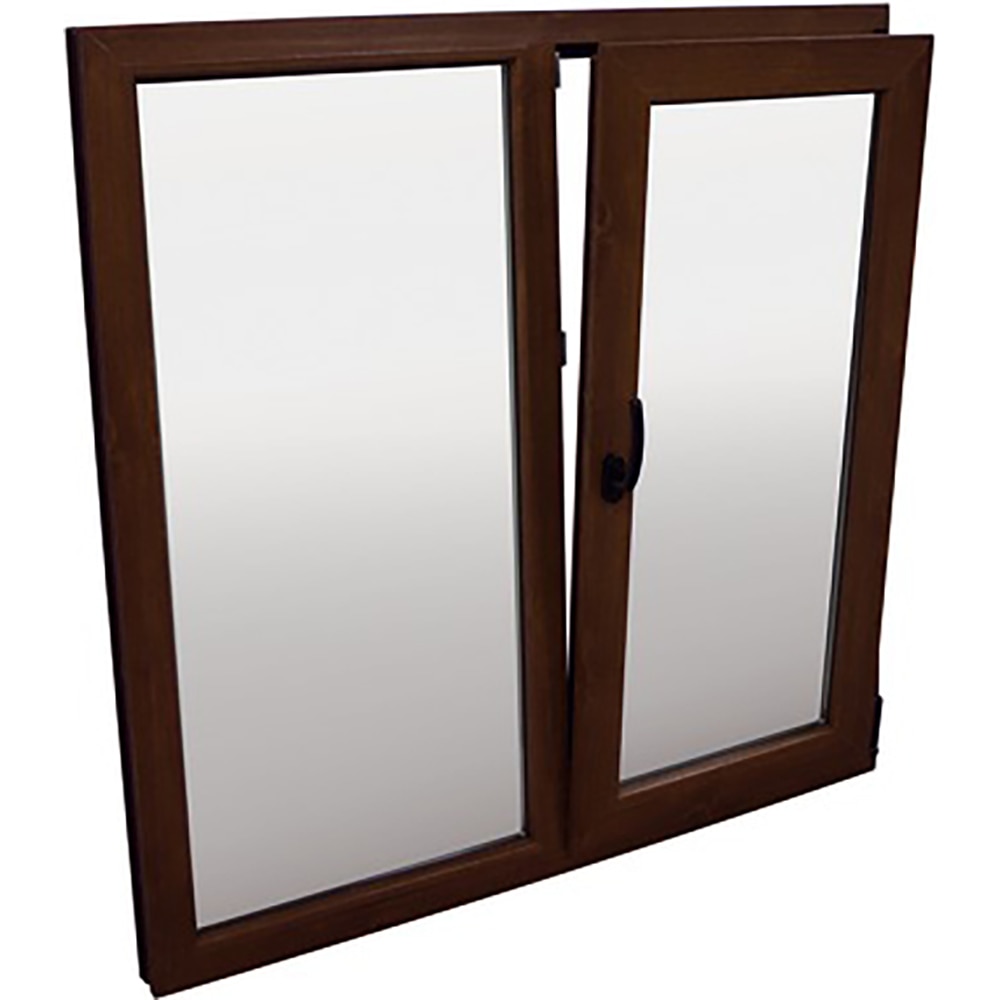 Fereastra termopan FENSTERWELT, PVC, 6 camere, 156 x 116 cm, deschidere oscilobatanta dreapta, nuc