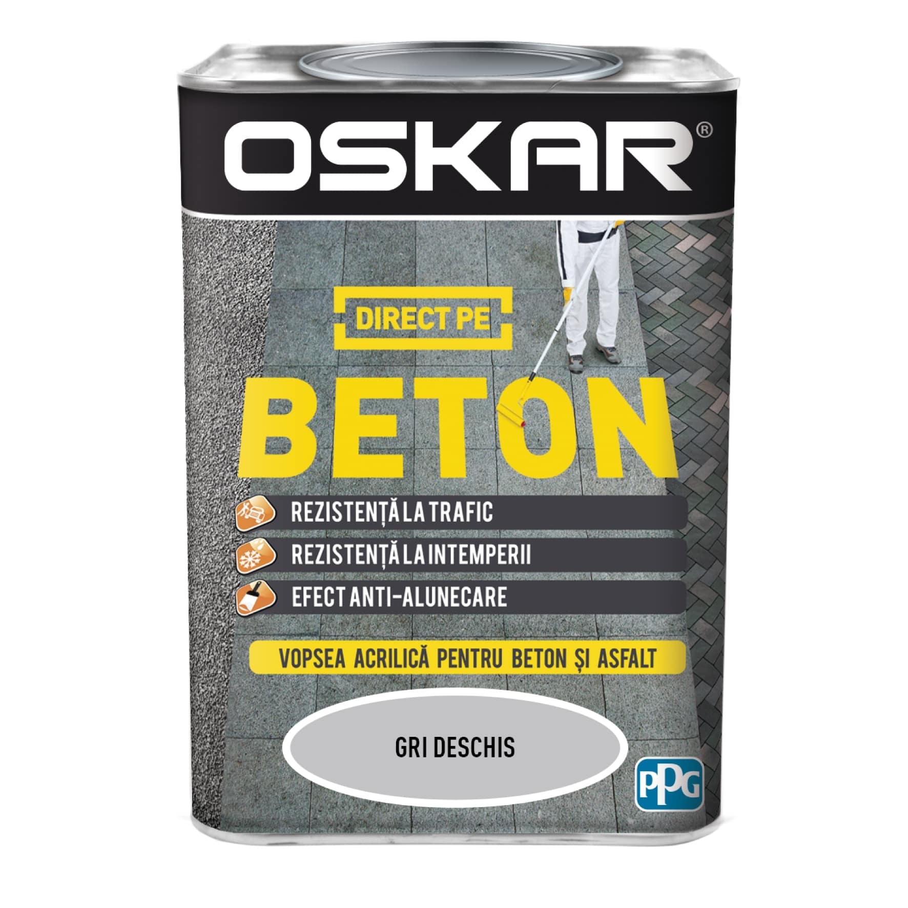 Email direct pe beton, interior/exterior, culoare gri deschis, 0.75 L  Oskar