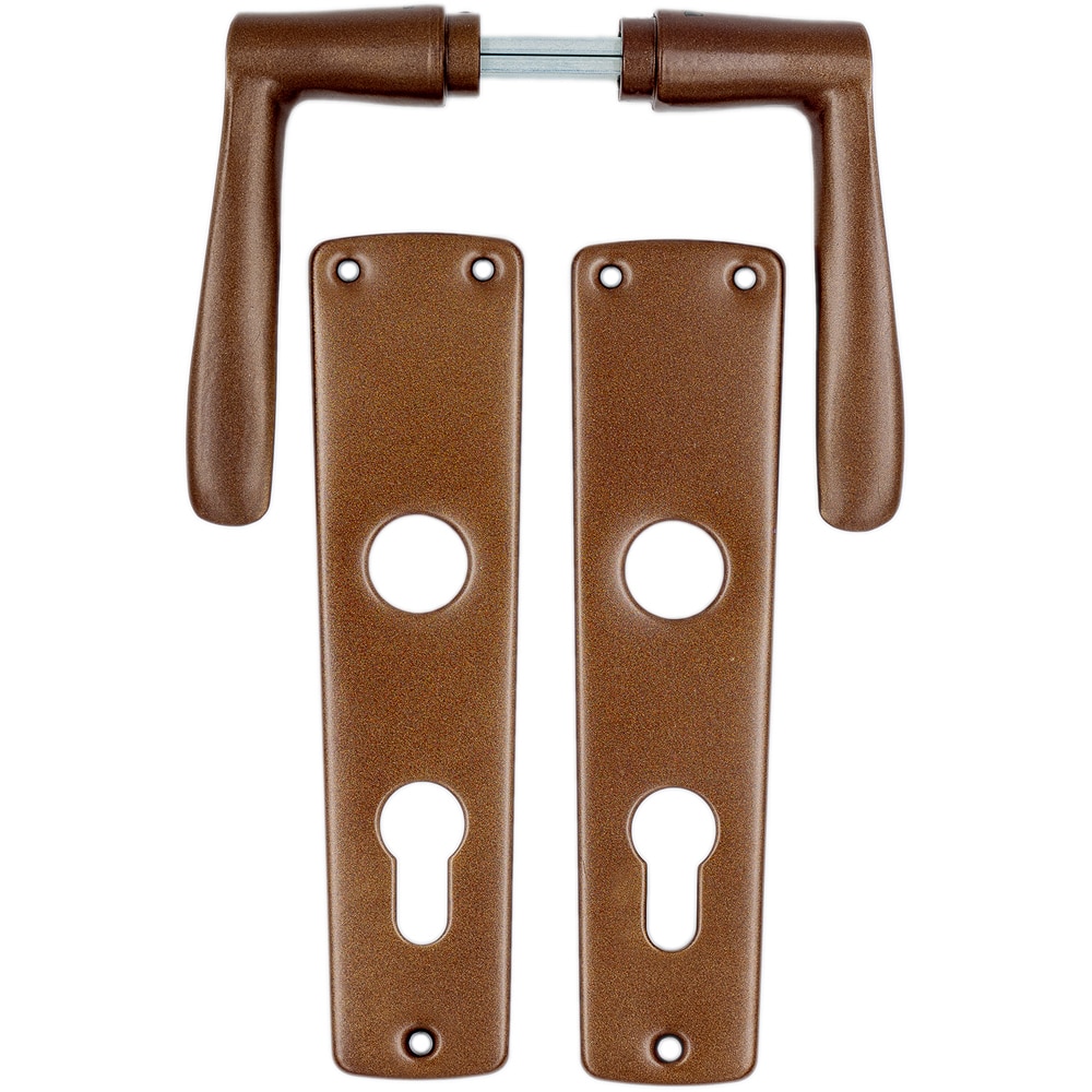 Maner cu sild, aluminiu, 100 mm, 2 bucati, maro
