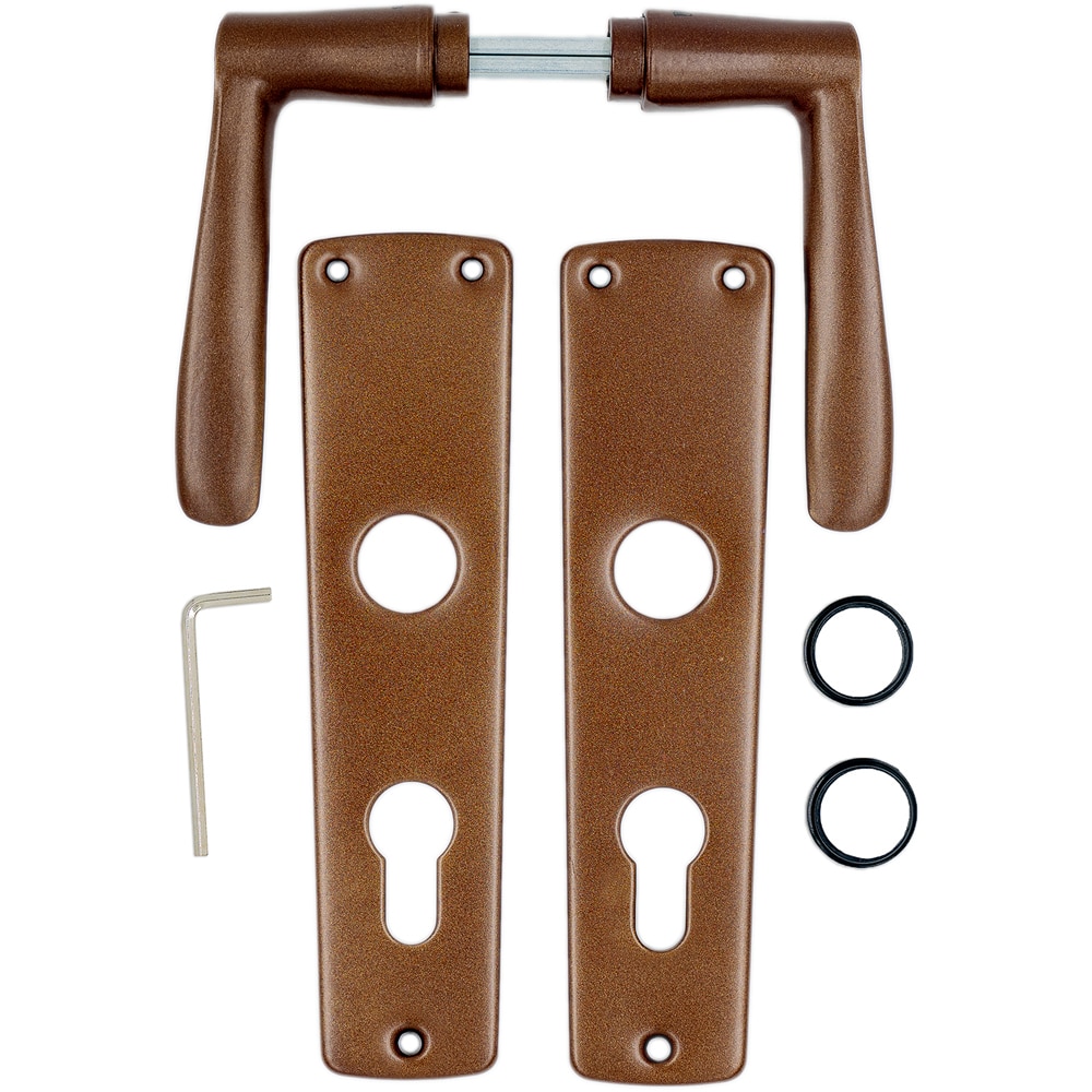 Maner cu sild, aluminiu, 100 mm, 2 bucati, maro