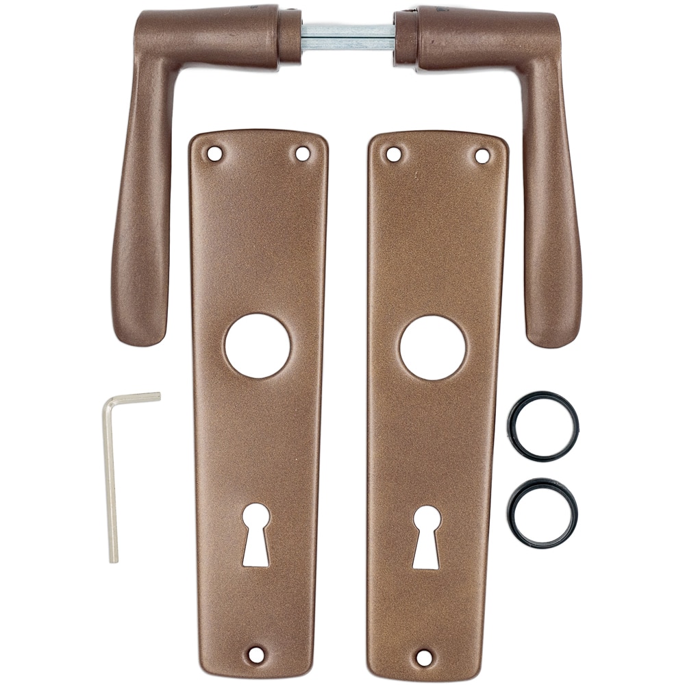 Maner cu sild, aluminiu, 100 mm, 2 bucati, maro