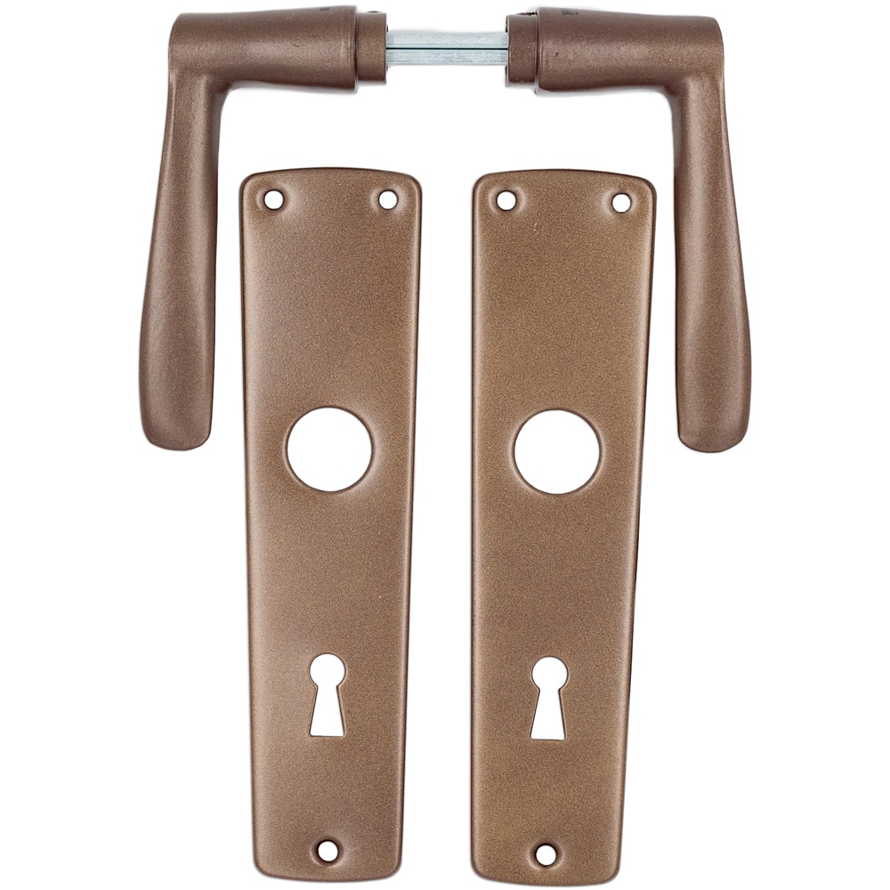 Maner cu sild, aluminiu, 100 mm, 2 bucati, maro