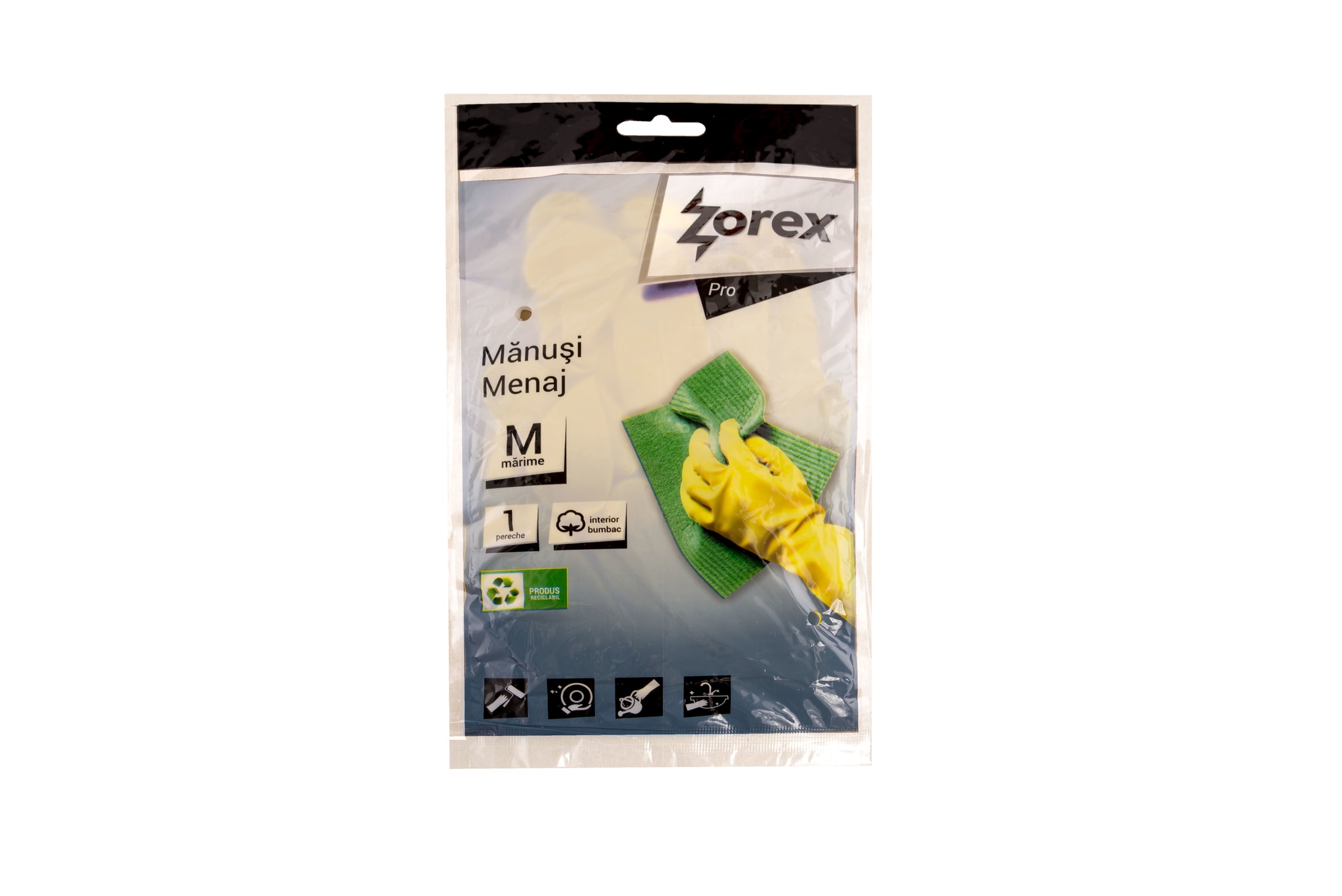 Set manusi din cauciuc, marime L, galben