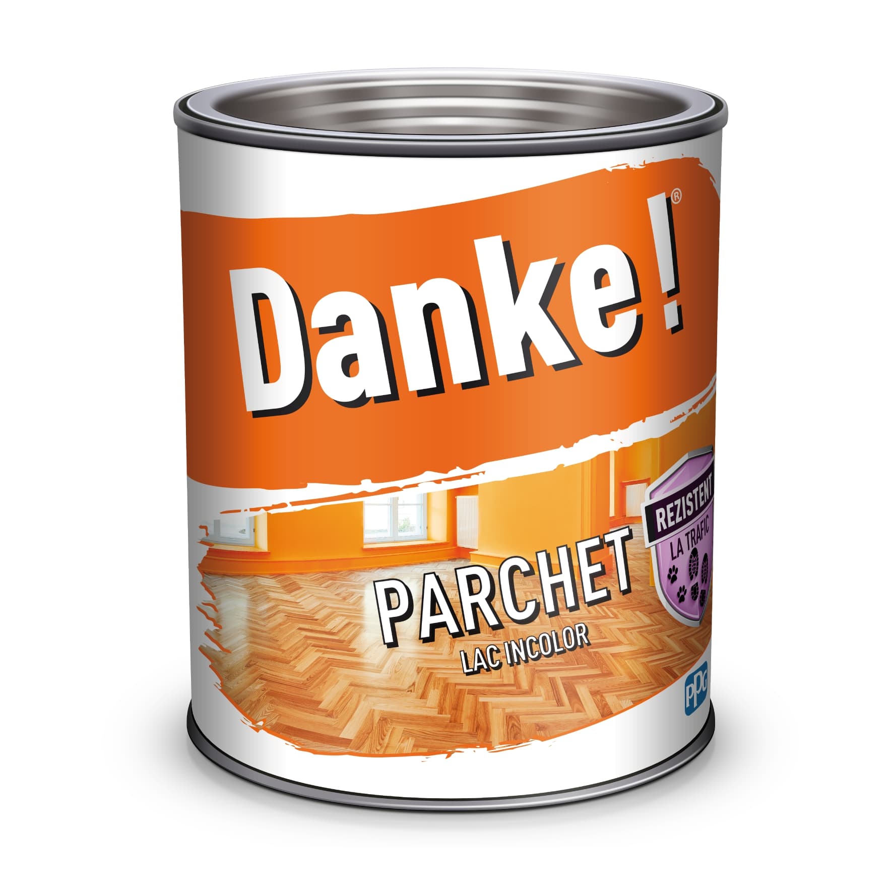 Lac pentru parchet, incolor, 0.75 l • Danke