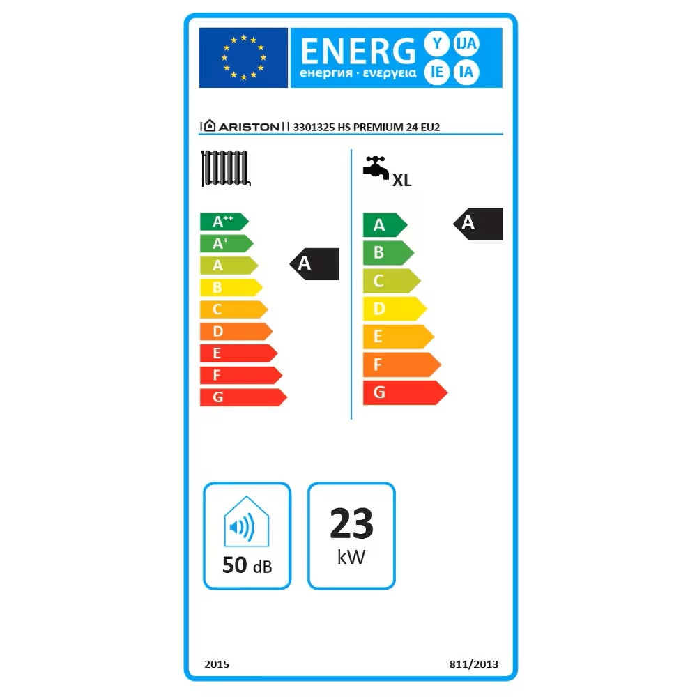Centrala termica pe gaz in condensare Ariston HS Premium, 24kW, kit evacuare inclus