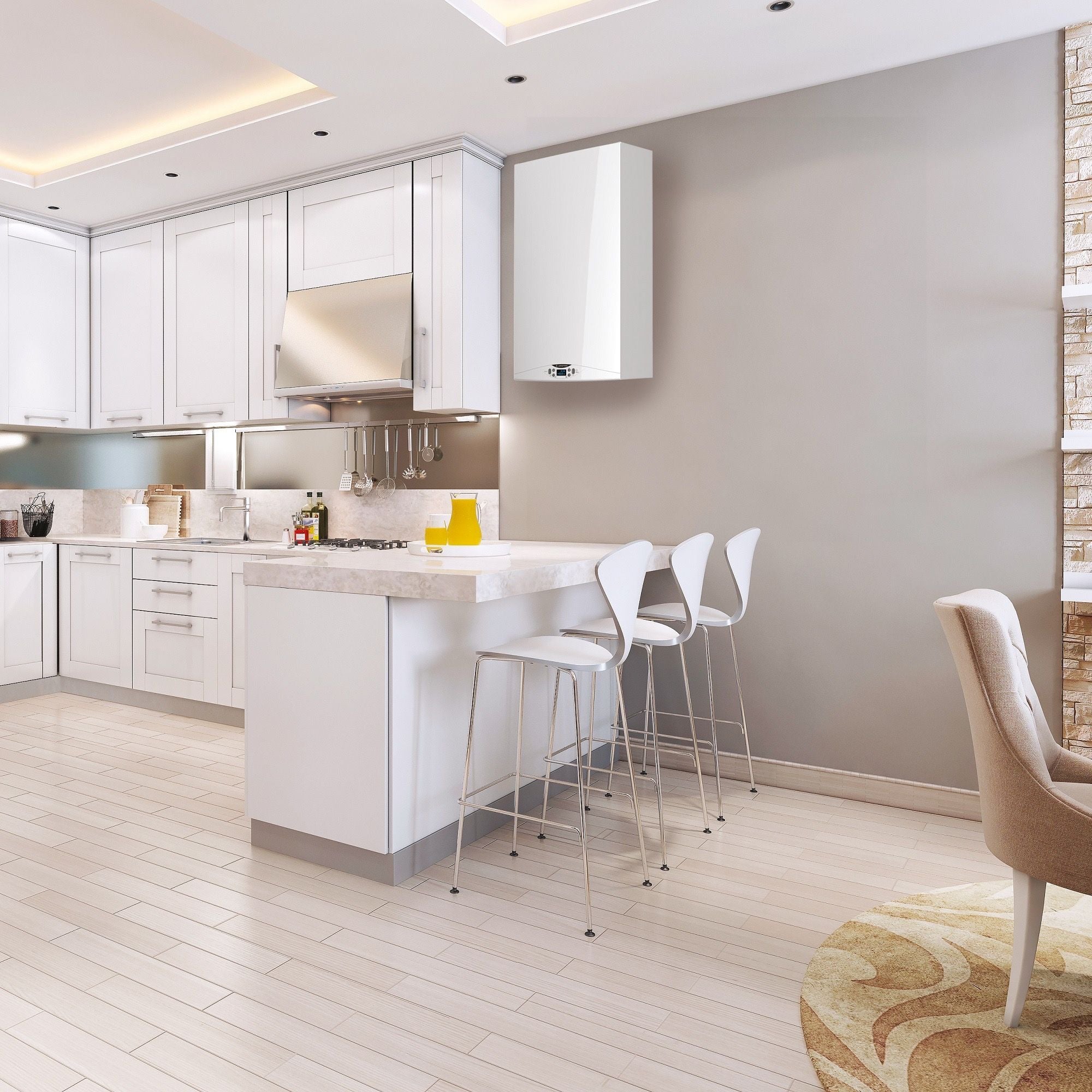 Centrala termica pe gaz in condensare Ariston HS Premium, 24kW, kit evacuare inclus