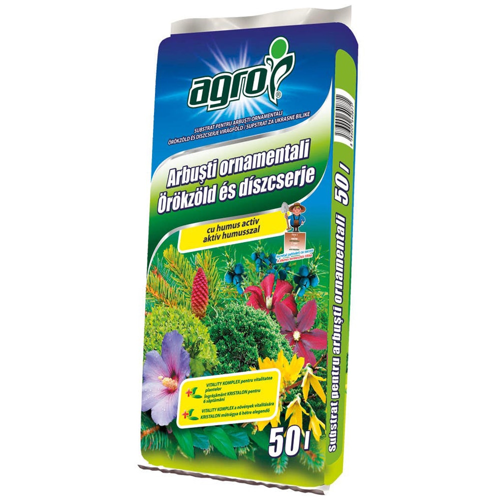 Substrat pentru arbusti decorativi Agro Cs, 50 L