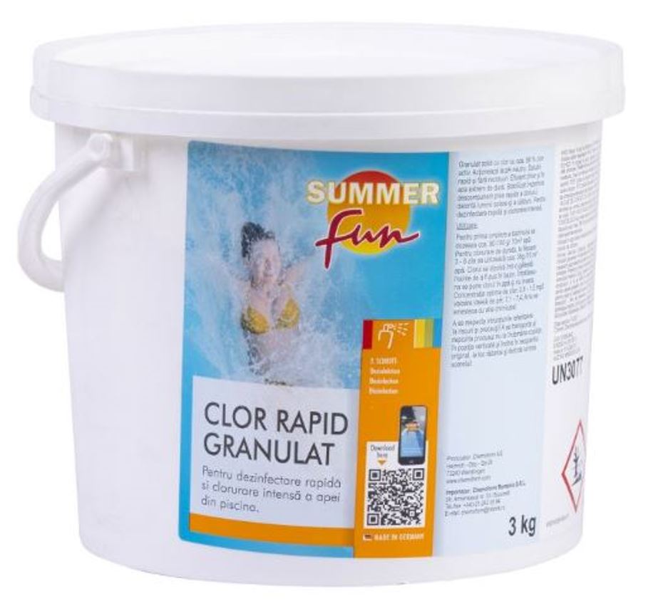 Clor rapid granulat, 3 kg  Summer fun