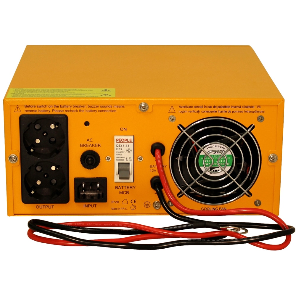 Stabilizator de tensiune WELL, 230V, 300W, galben