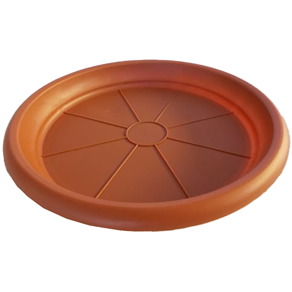 Farfurie ghiveci rotunda DIANA, plastic, 13.5 cm, maro