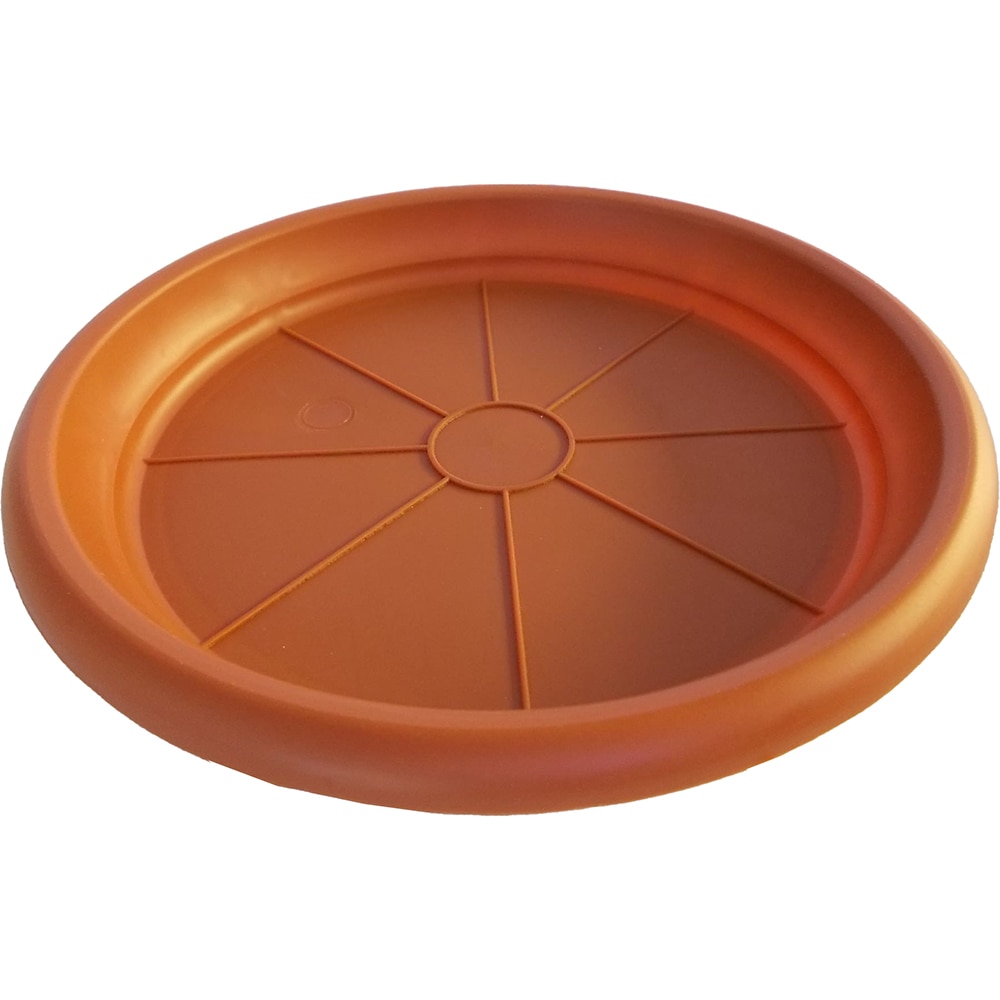 Farfurie ghiveci rotunda DIANA, plastic, 16.5 cm, maro