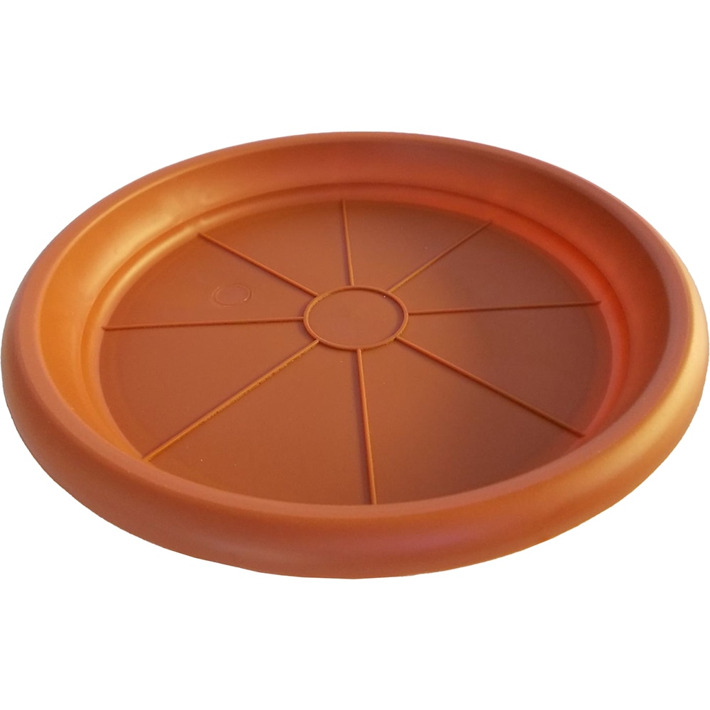 Farfurie ghiveci rotunda DIANA, plastic, 18 cm,maro