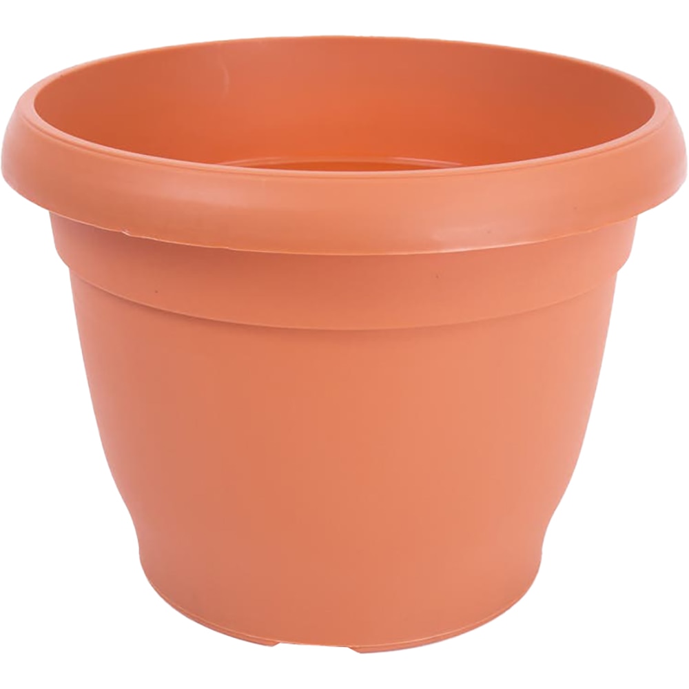 Ghiveci rotund DIANA, plastic, 18 cm, maro