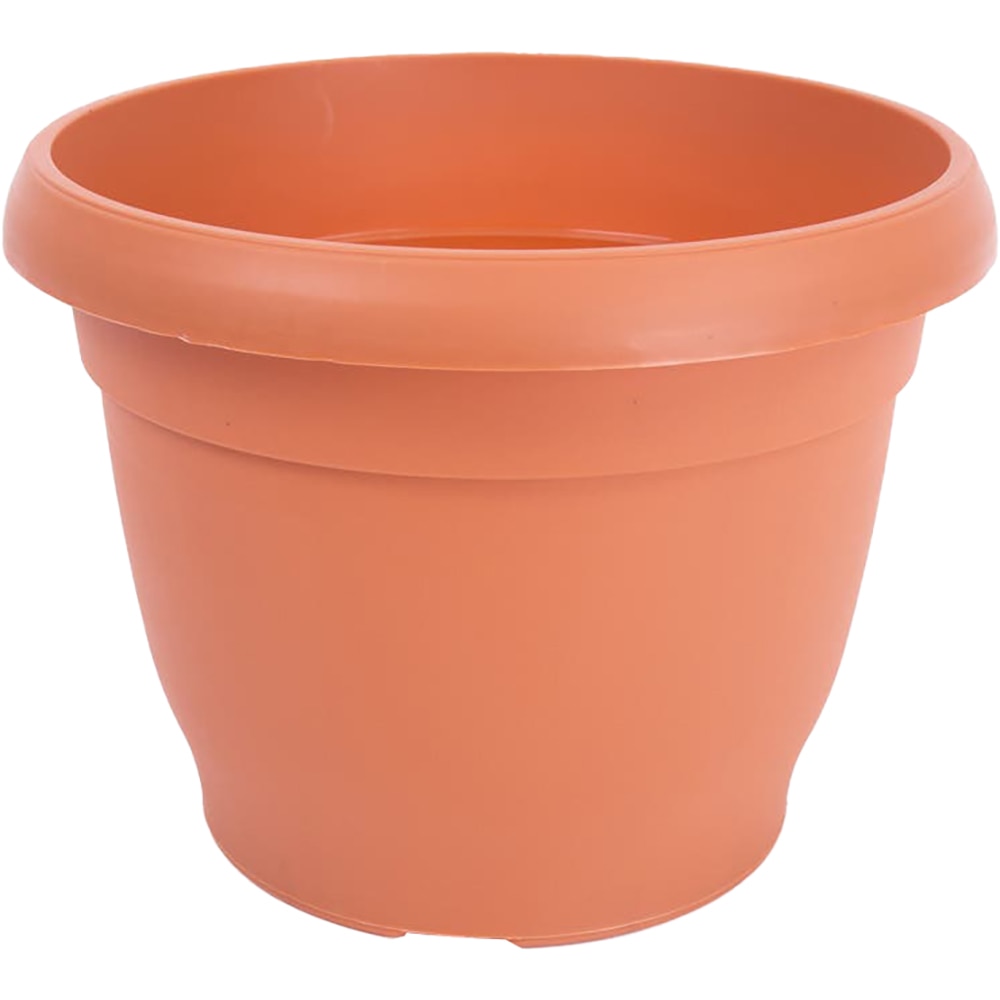 Ghiveci rotund DIANA, plastic, 20.4 cm, maro