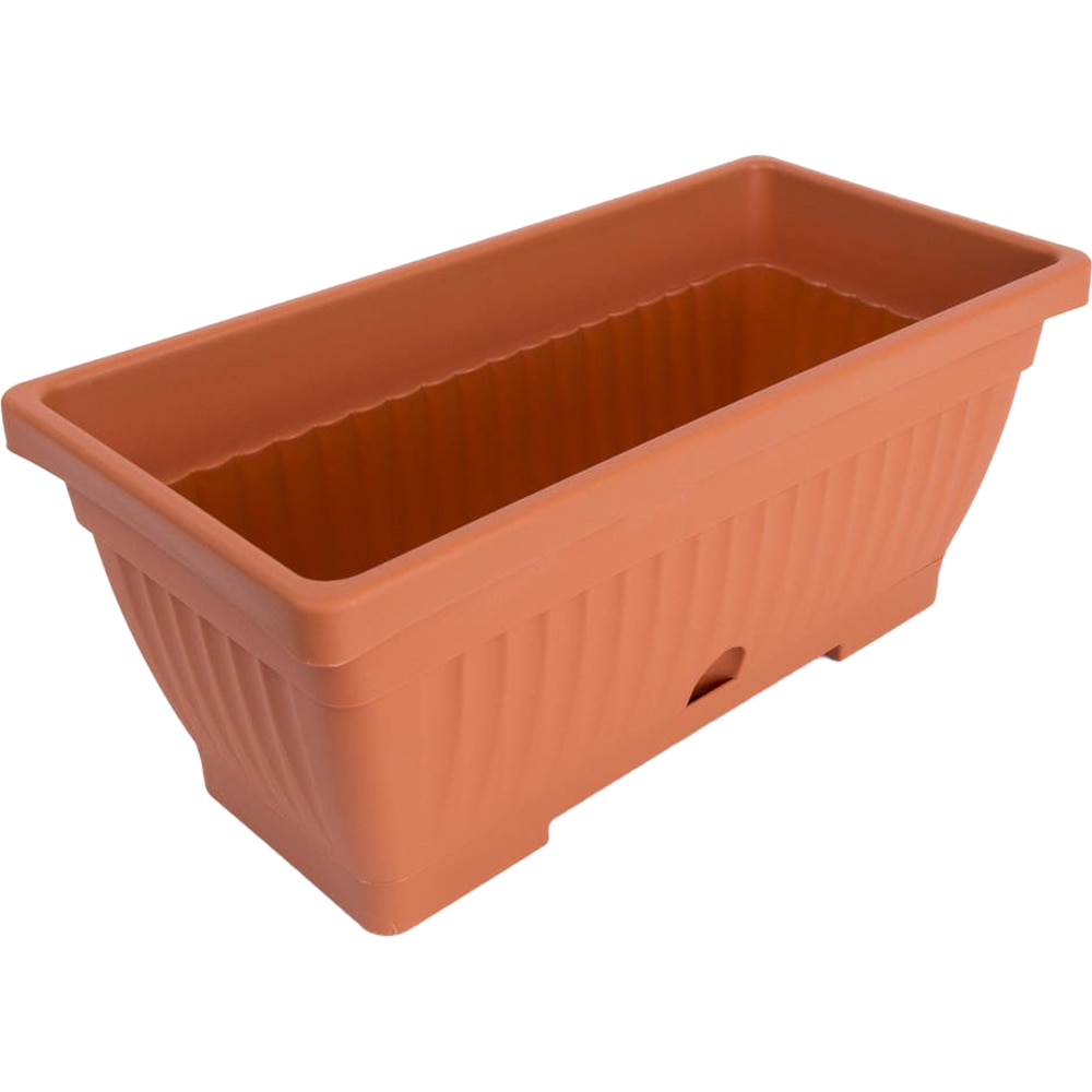 Jardiniera forma dreptunghiulara VERBENA, plastic, 40 x 19.70 x 15.7 cm, maro