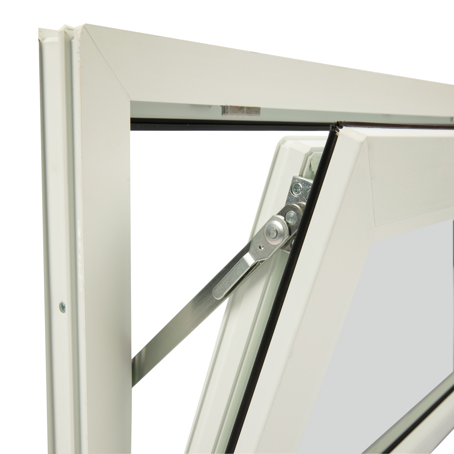 Fereastra termopan PVC, geam Clar + Low-E, alb, 4 camere, 76 x 56 cm, simpla deschidere, batanta Extruplast