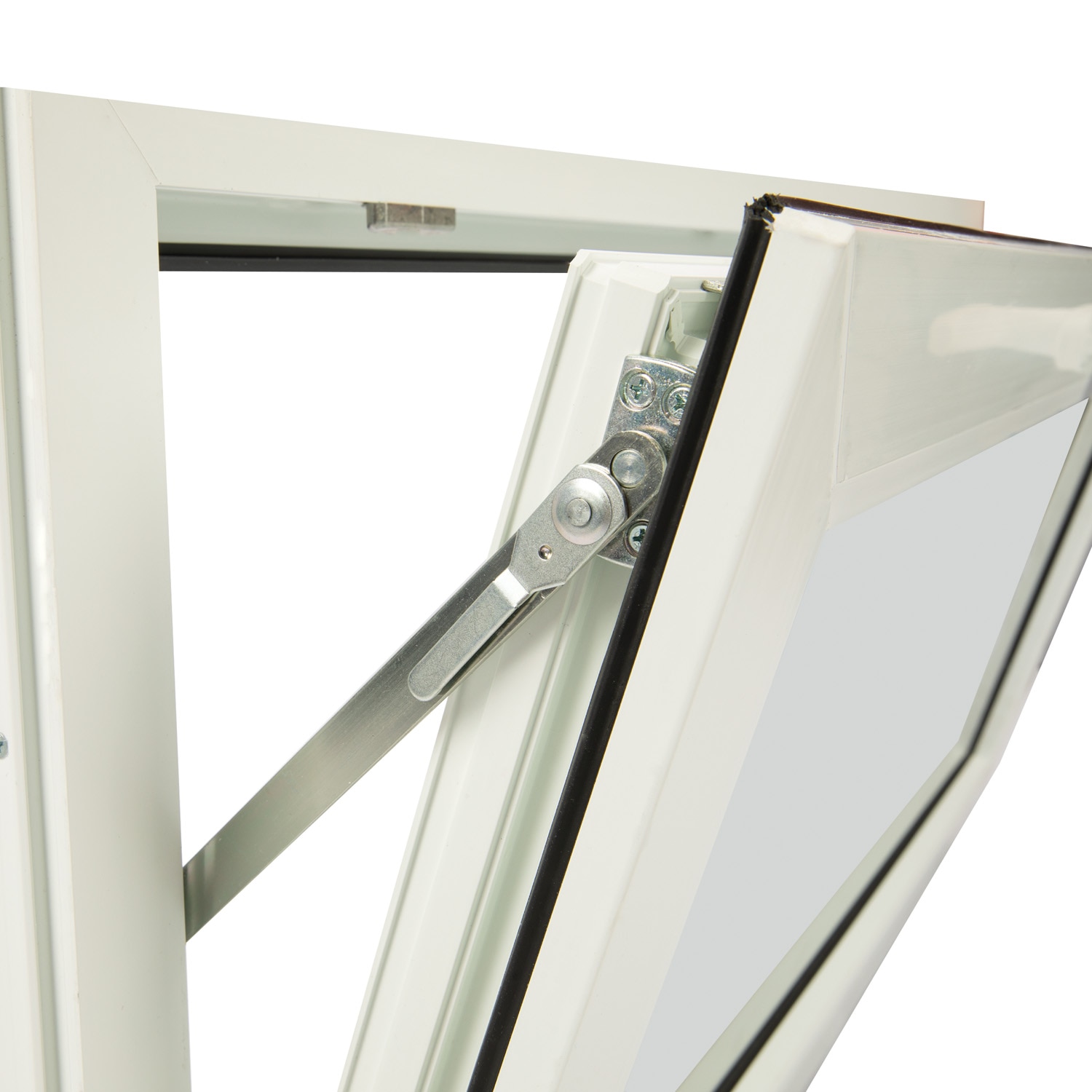 Fereastra termopan PVC, geam Clar + Low-E, alb, 4 camere, 76 x 56 cm, simpla deschidere, batanta Extruplast