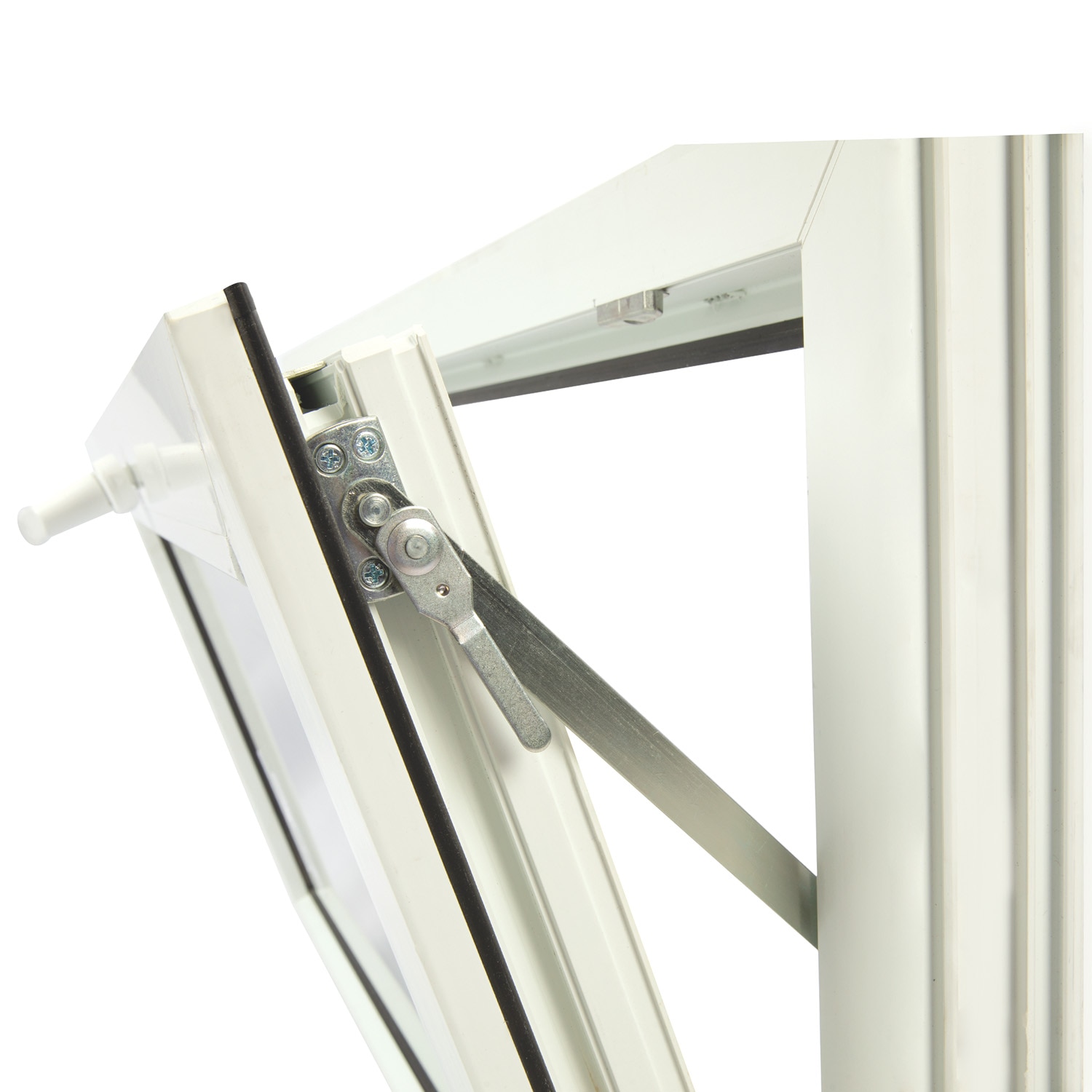 Fereastra termopan PVC, geam Clar + Low-E, alb, 4 camere, 96 x 56 cm, simpla deschidere, batanta  Extruplast