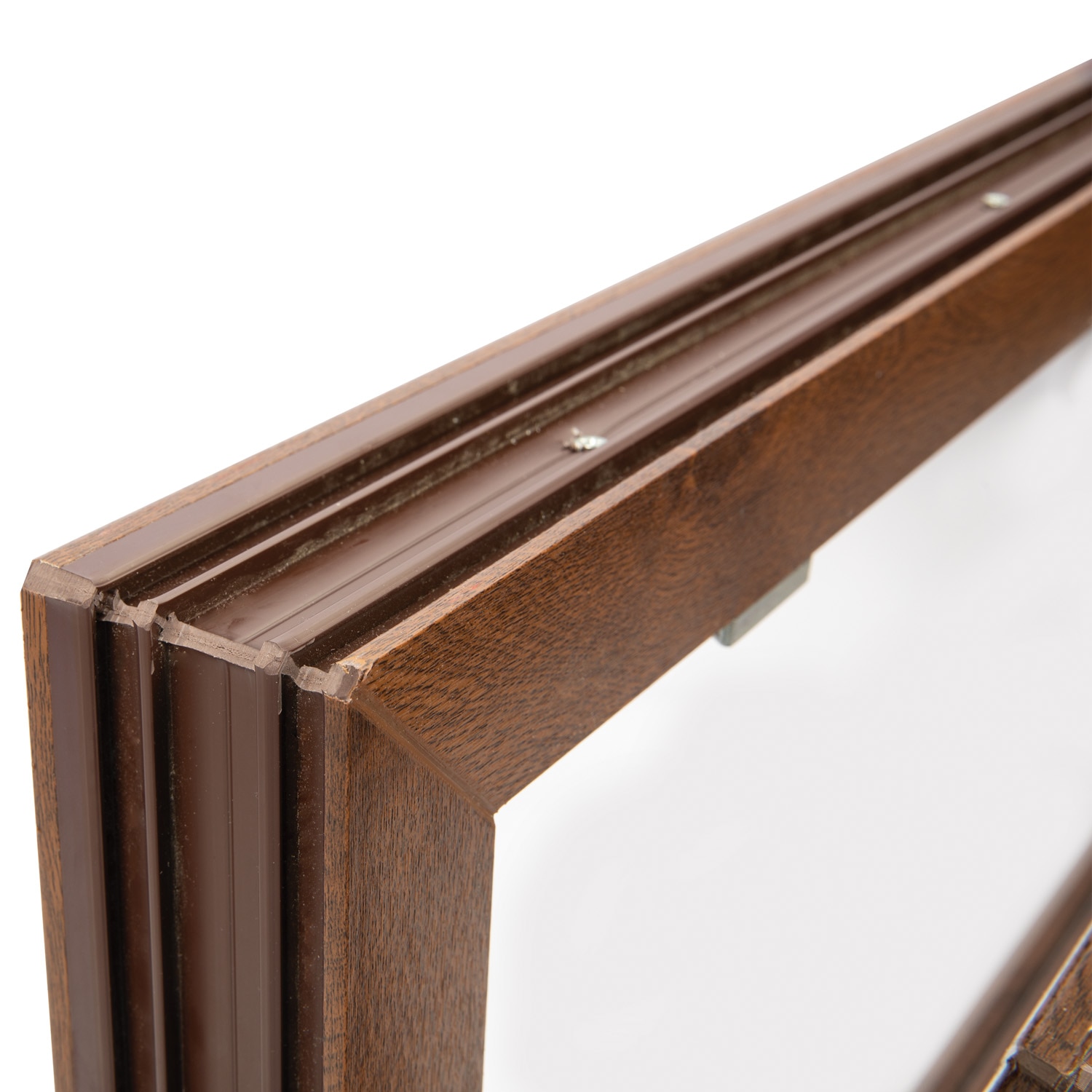 Fereastra termopan PVC, geam Clar + Low-E, nuc, 6 camere, 116 x 56 cm, simpla deschidere, oscilanta  Extruplast