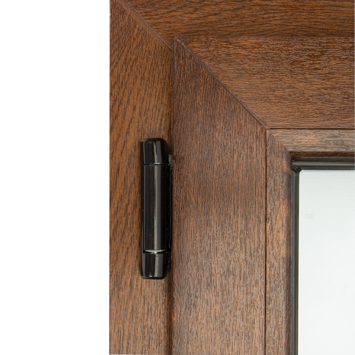 Fereastra termopan PVC, geam Clar + Low-E, nuc, 6 camere, 116 x 56 cm, simpla deschidere, oscilanta  Extruplast