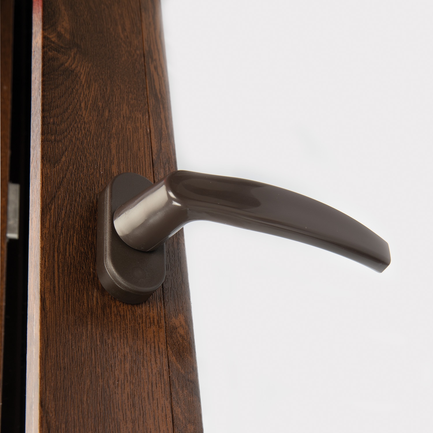 Fereastra termopan PVC, geam Clar + Low-E, nuc, 6 camere, 116 x 56 cm, simpla deschidere, oscilanta  Extruplast