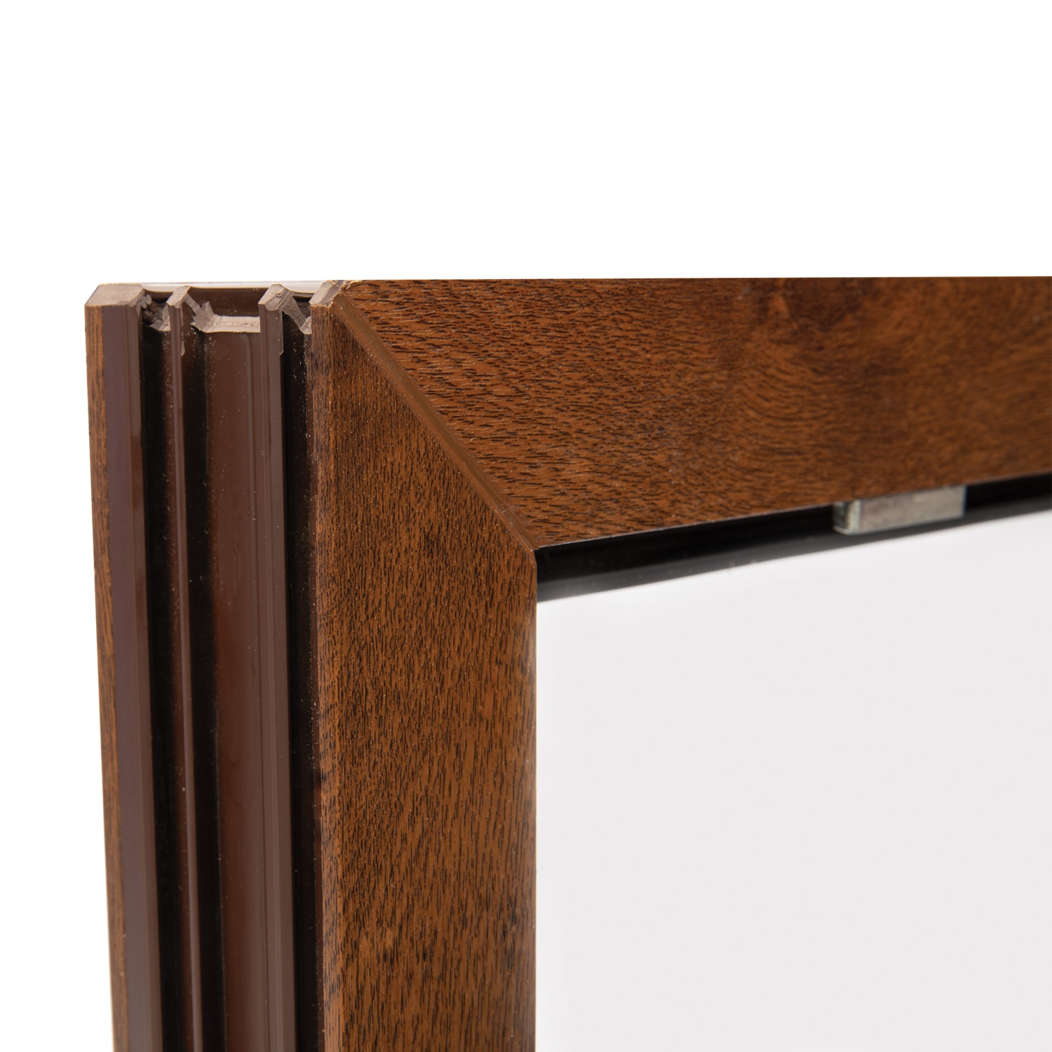 Fereastra termopan PVC, geam Clar + Low-E, nuc, 6 camere, 116 x 56 cm, simpla deschidere, oscilanta  Extruplast