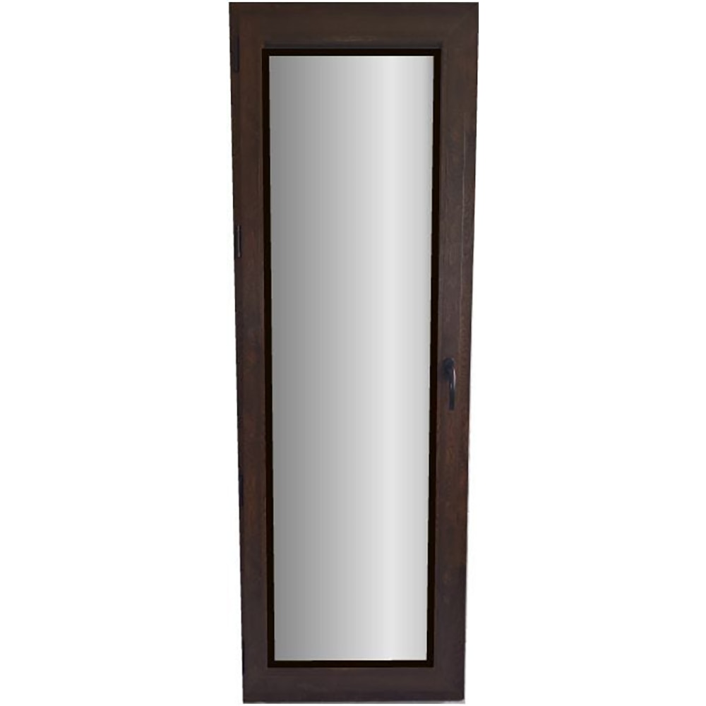 Usa exterior FENSTERWELT, cu geam, 6 camere, dreapta, PVC, 76 x 205 cm, nuc