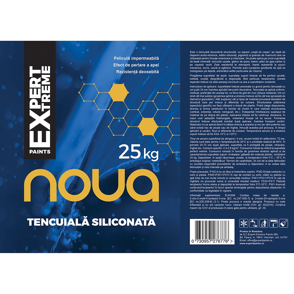 Tencuiala siliconica NOUA, caramiziu, 25 Kg