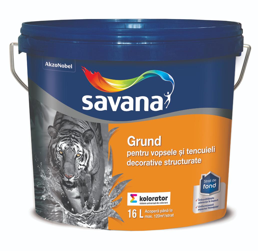 Savana Grund pentru vopsele si tencuieli decorative interior/exterior baza alb/pastel 16L