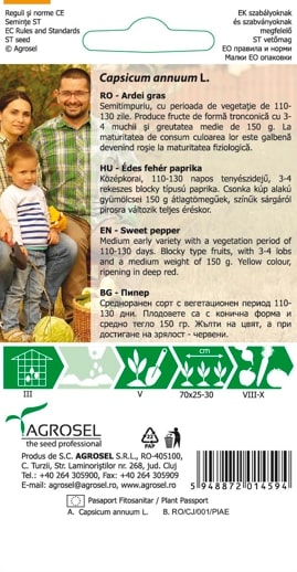 Seminte ardei  Agrosel