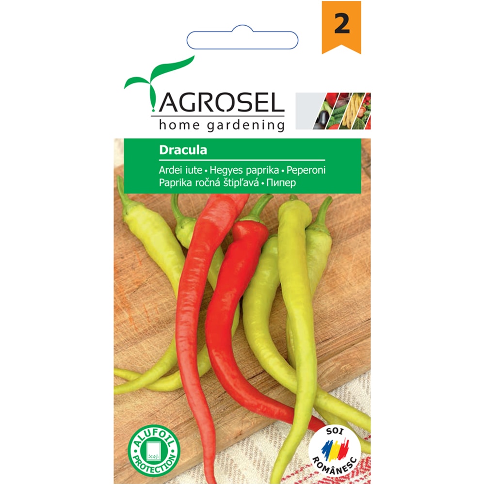 Seminte legume ardei iute Dracula AGROSEL, 1g