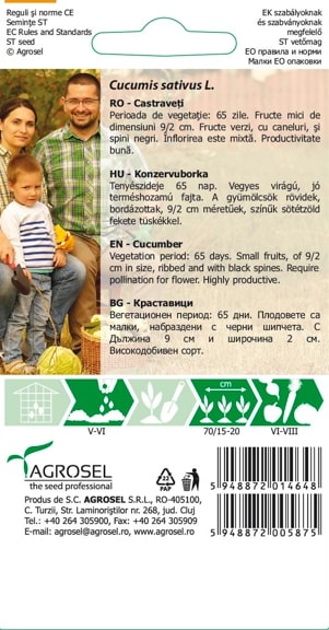 Seminte castraveti Cornichon de Paris  Agrosel