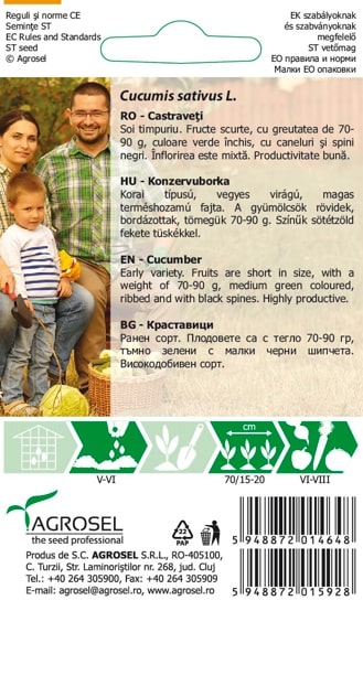 Seminte castraveti Crisan  Agrosel