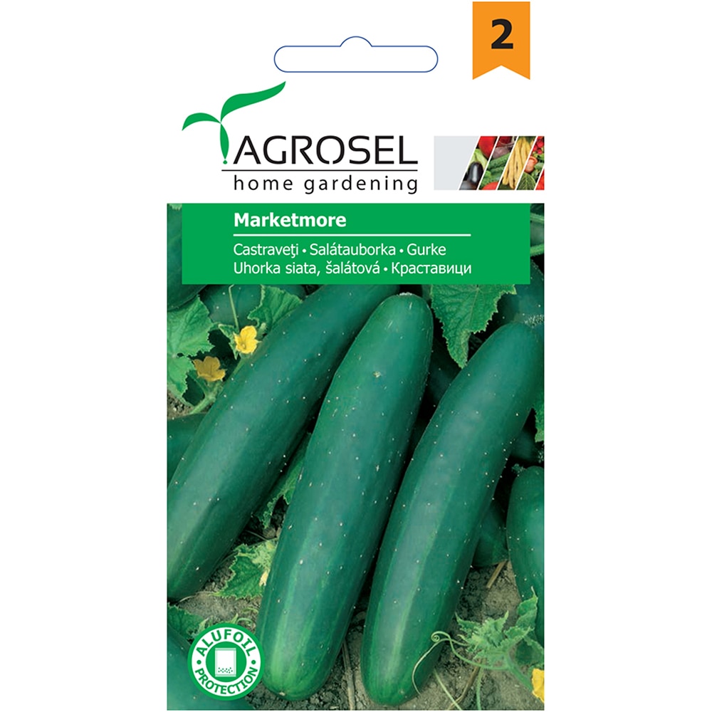 Seminte legume castraveti semilungi Marketmore AGROSEL, 1.5g